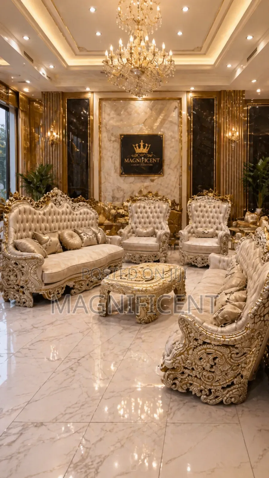 Premium Palace Royal Sofa Set (Ultra Luxury Gold Finish Design Set