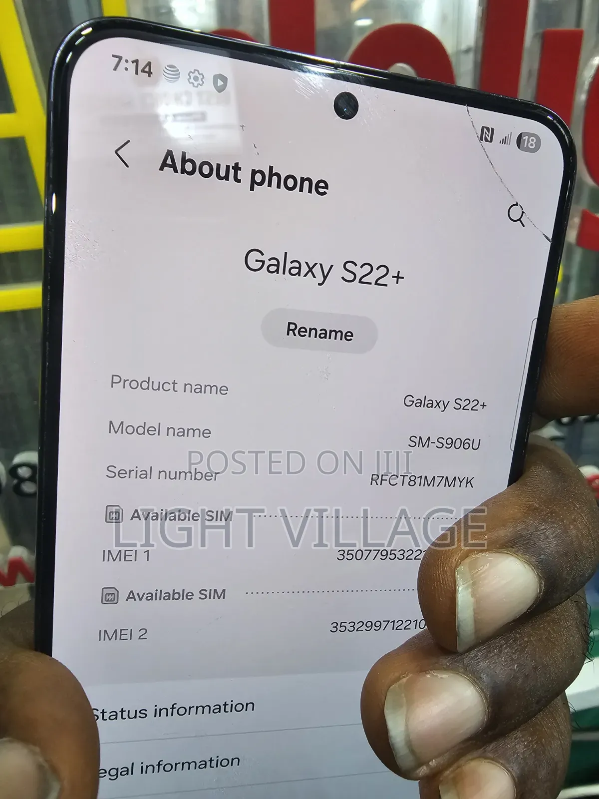 Samsung Galaxy S22+ 5G 128 GB Black