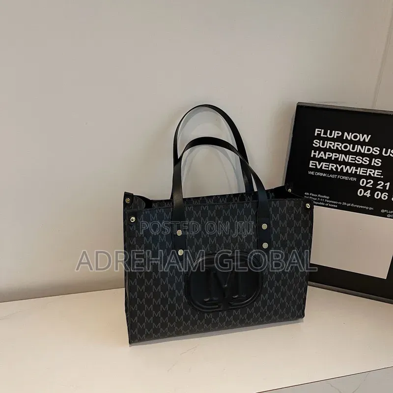 Meerah Quality M Logo Box Shape Tote Bag
