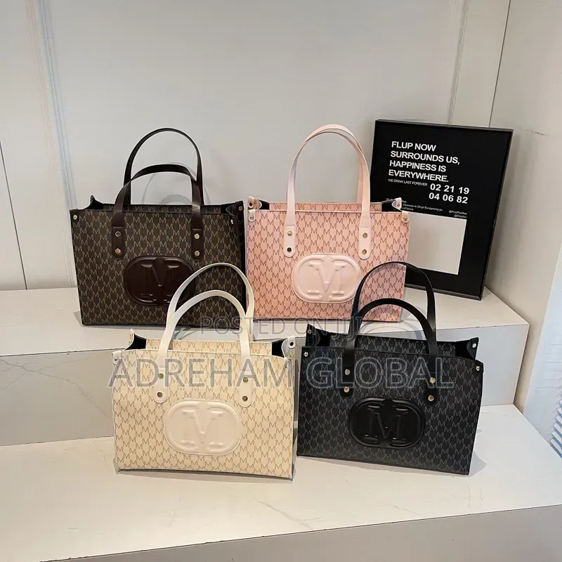 Meerah Quality M Logo Box Shape Tote Bag