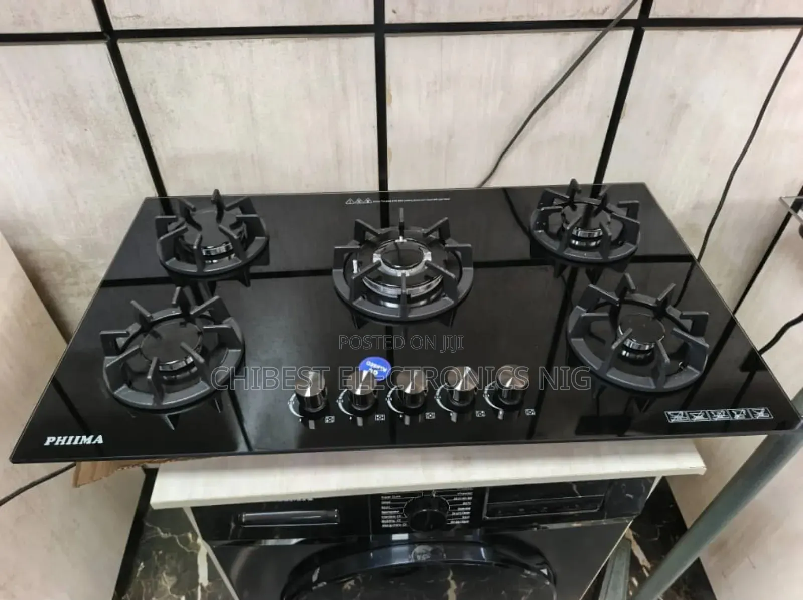 Original Phiima German Technology New Design Inbuilt 5 Burners Gas Hob