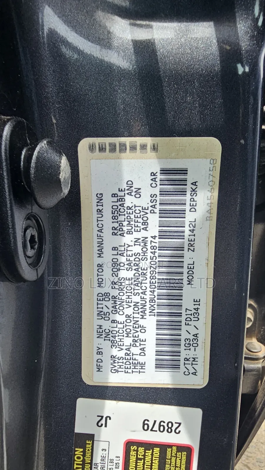 Toyota Corolla S 4dr Sedan (1.8L 4cyl 4A) 2010 Gray