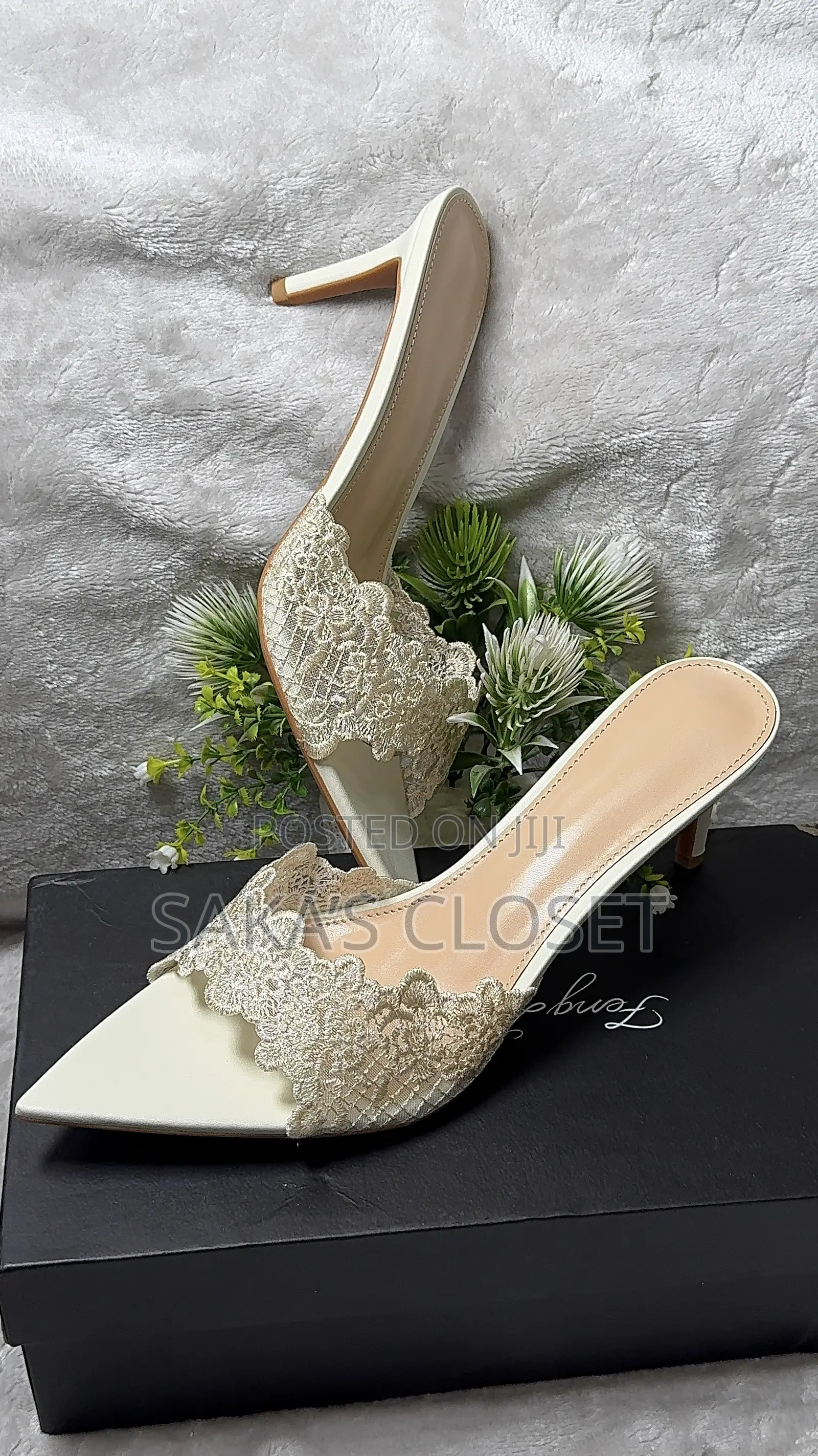 Lace Heal Slippers