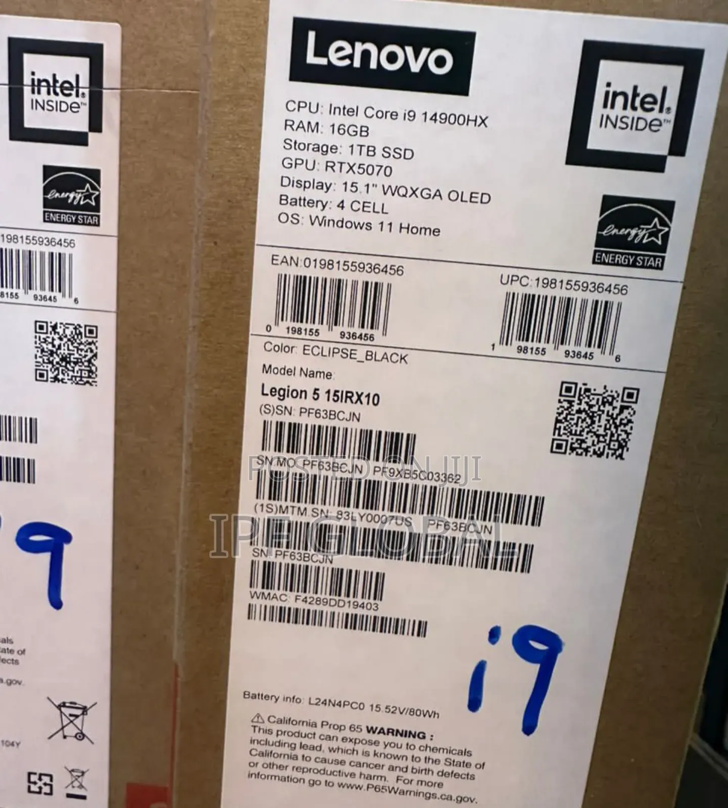 New Laptop Lenovo Legion 5 16GB Intel Core i9 SSD 1T