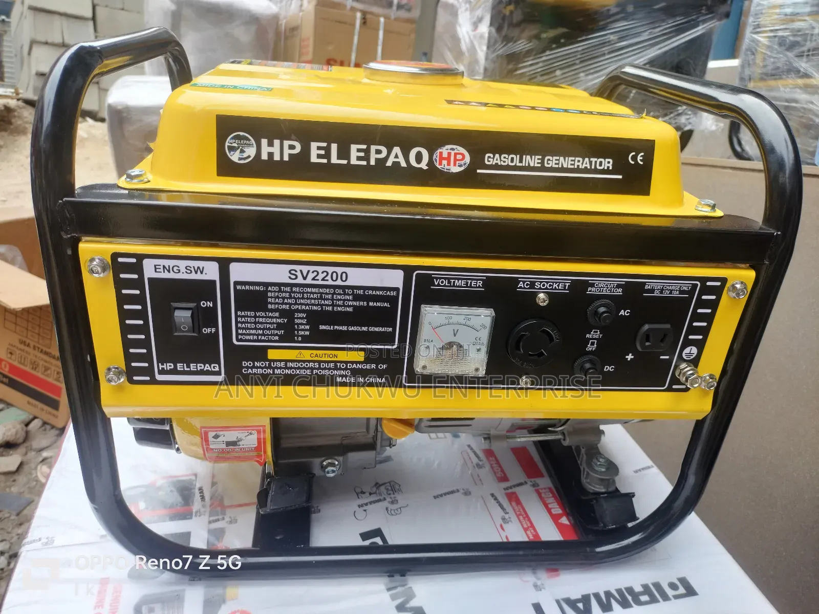Hp Elepaq Generator Sv2200 1.8kva