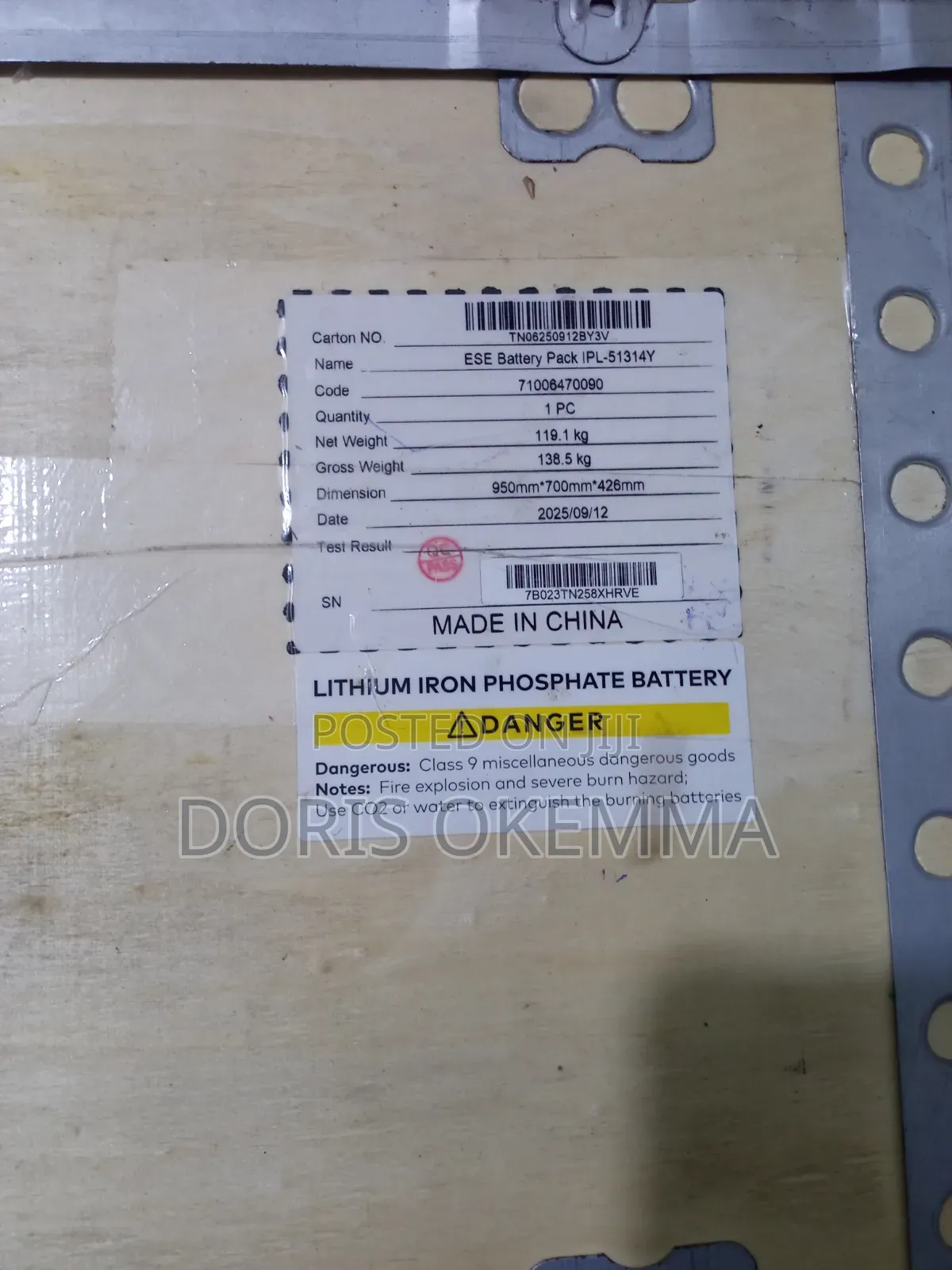 "Brand New Ese 16kwh Lithium Battery (48v 314ah) - For 10kva to 20kva