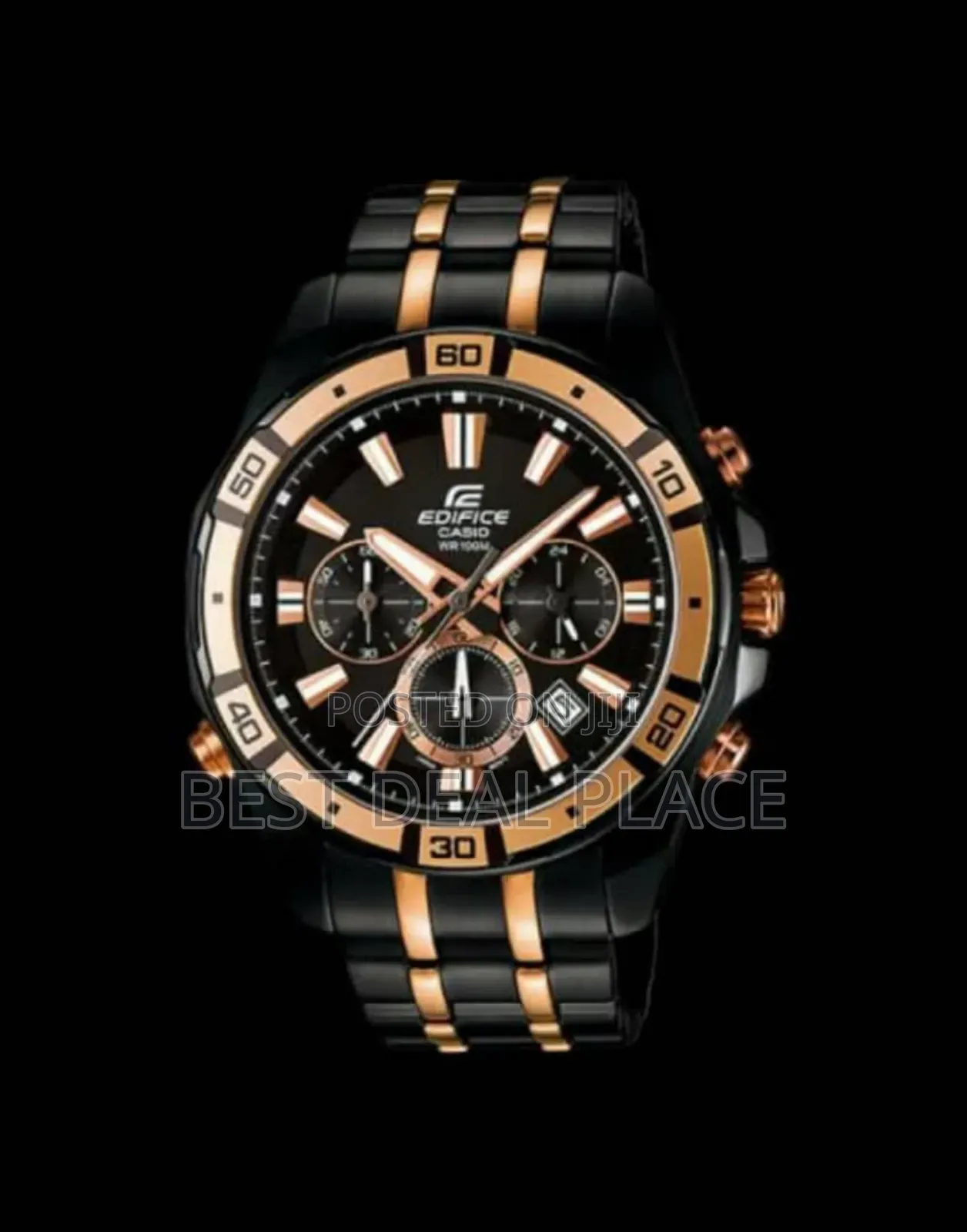 Casio Edifice Chronograph Watch For Men Stainless Steel Efr-534bkg-1av