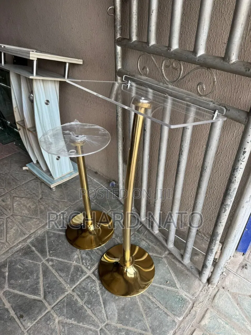Beautiful in Gold Acrylic Pulpit