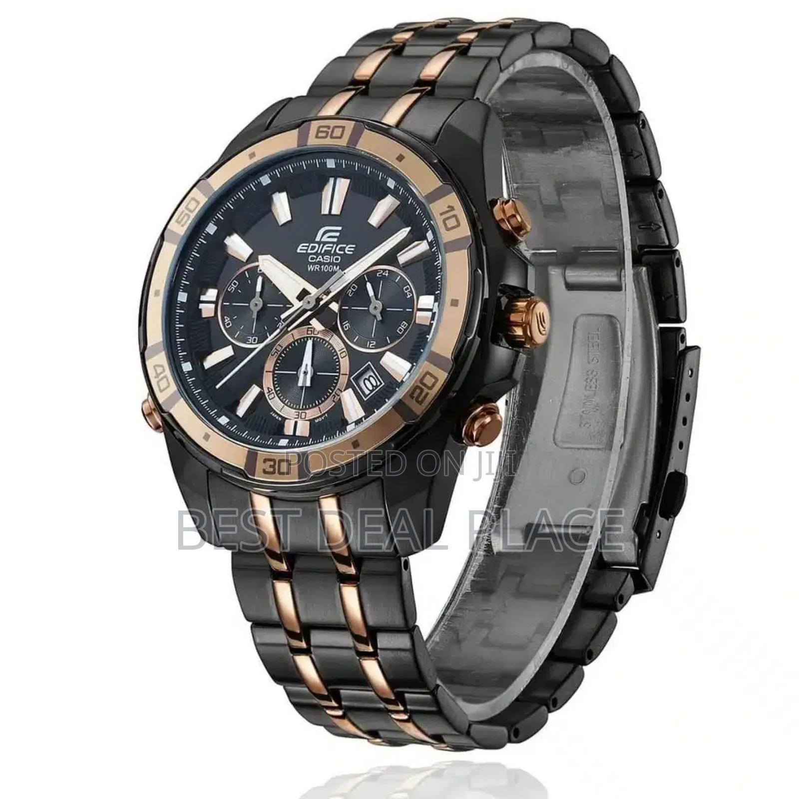 Casio Edifice Chronograph Watch For Men Stainless Steel Efr-534bkg-1av