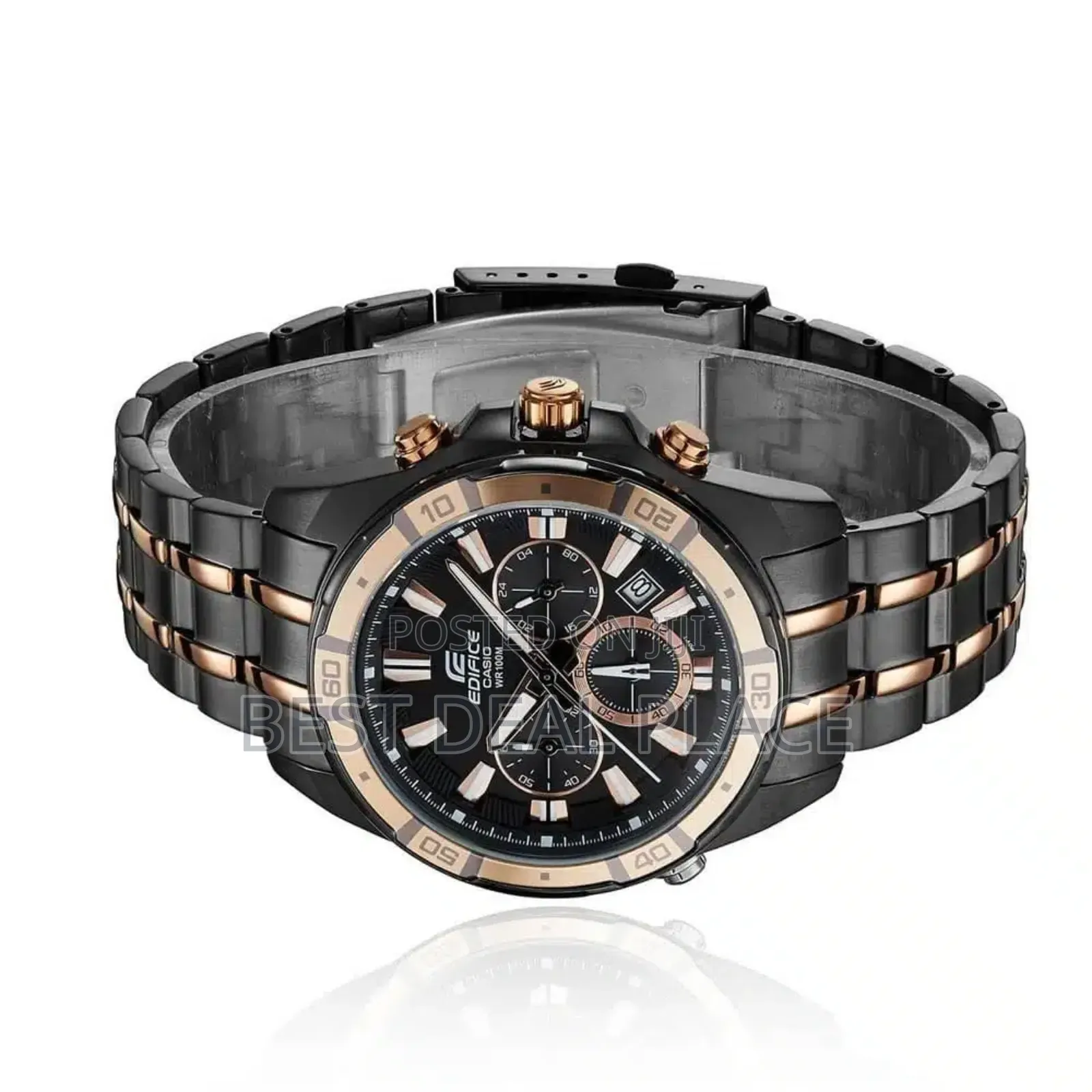 Casio Edifice Chronograph Watch For Men Stainless Steel Efr-534bkg-1av