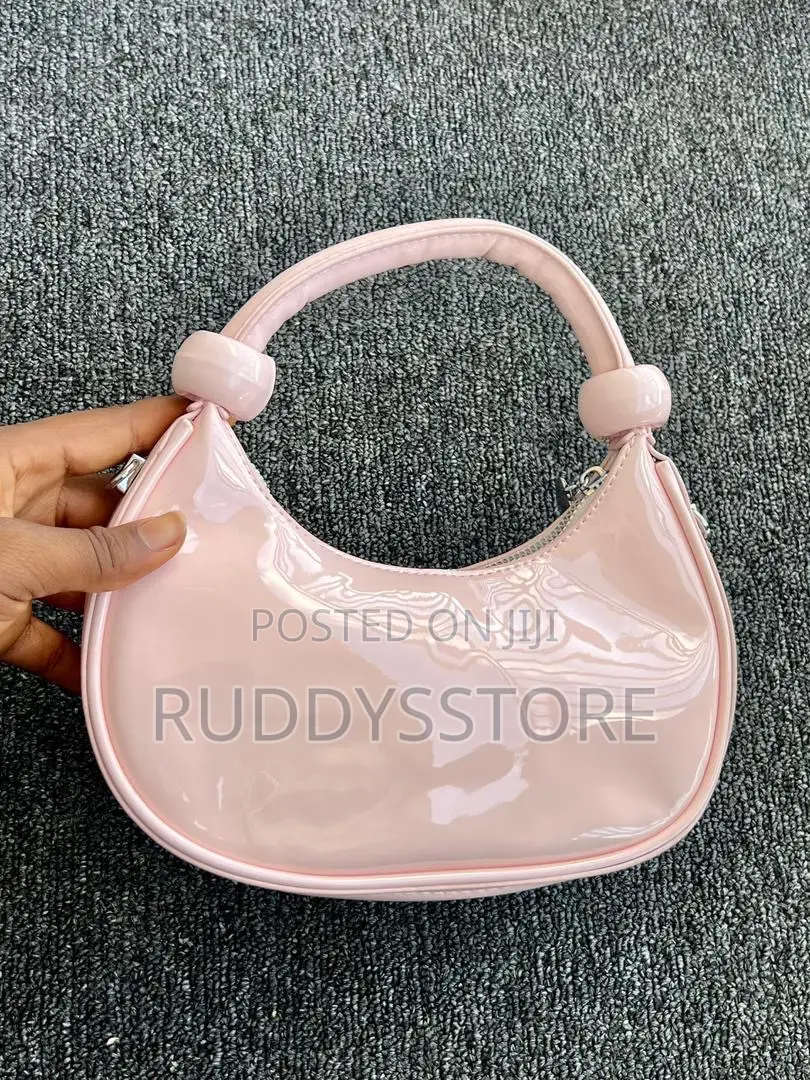 Glossy Black Curvy Handbag