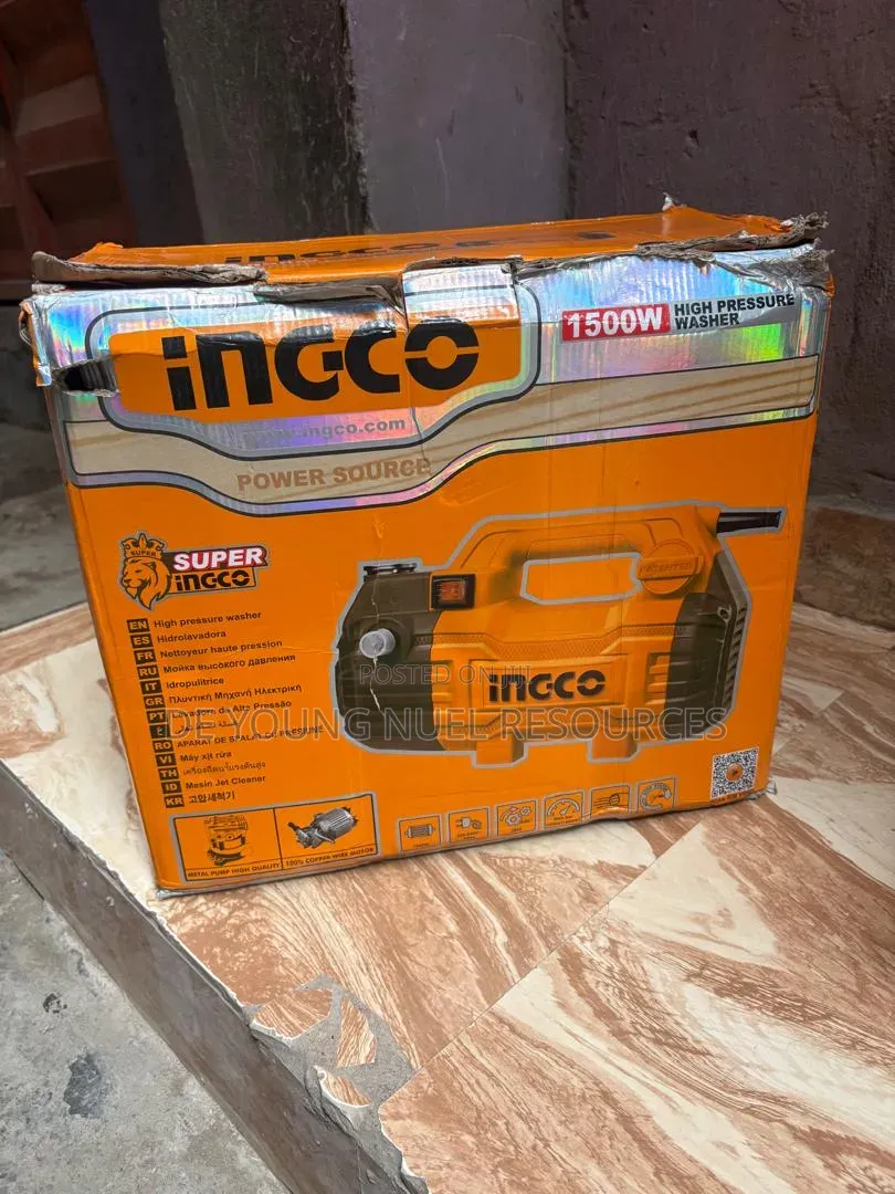 Original Portable Ingco Pressure Washer Machine 1,500w