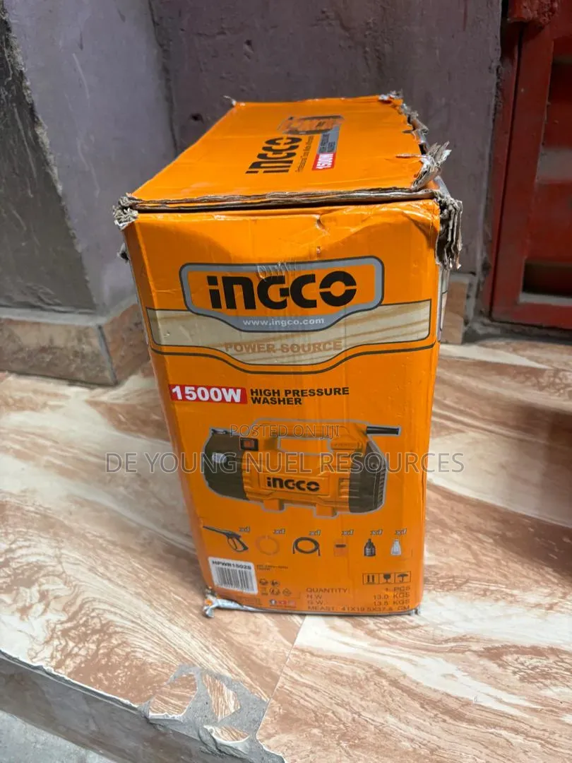 Original Portable Ingco Pressure Washer Machine 1,500w