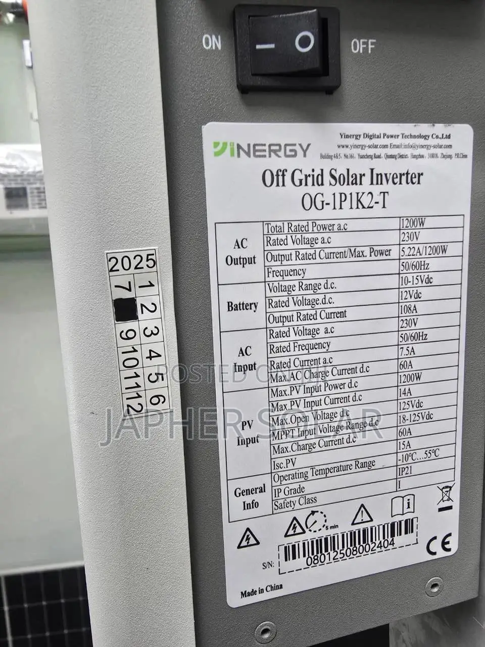 1.2kva Dipower Hybrid Inverter