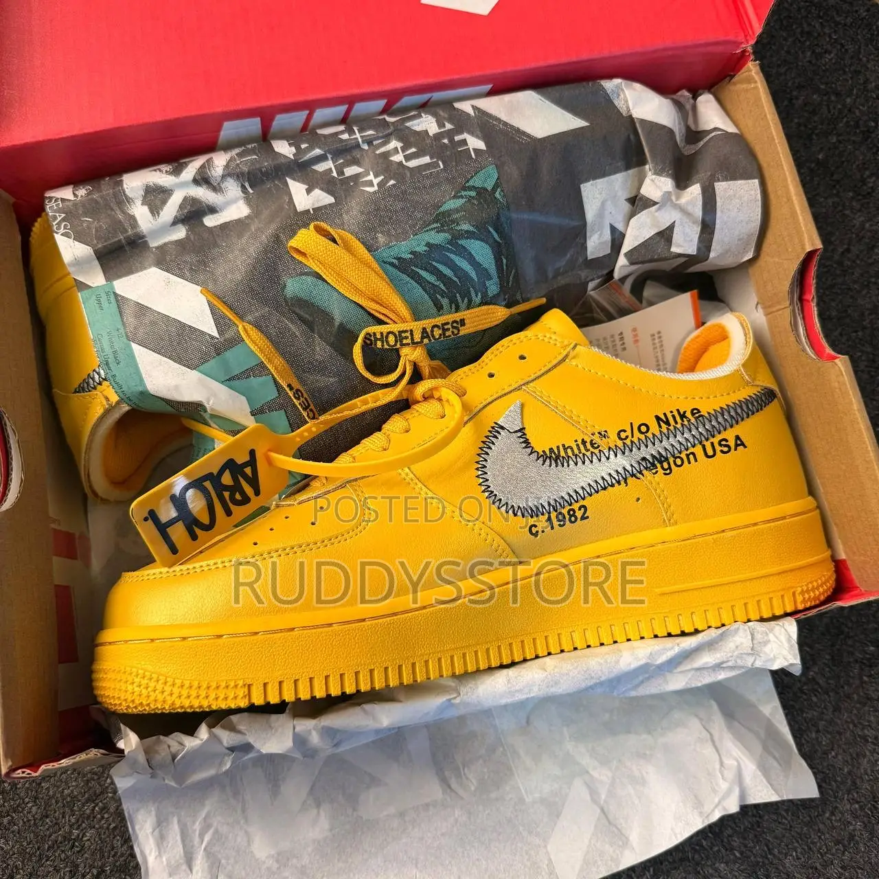 The Nike Air Force 1 Low Golden Yellow/ Buy One Get a Free Sock
