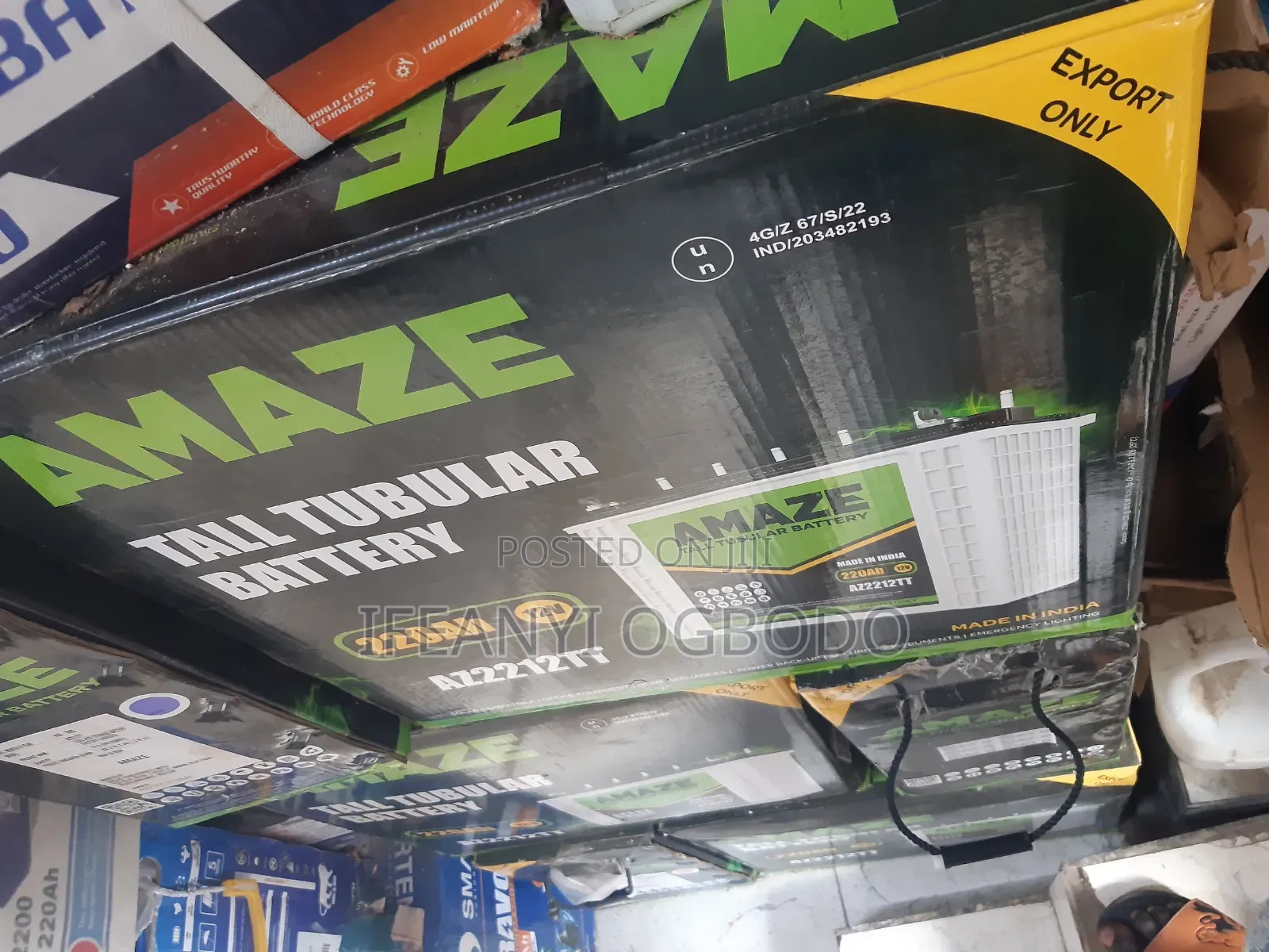 Amaze Tubular Battery 220ah 12v
