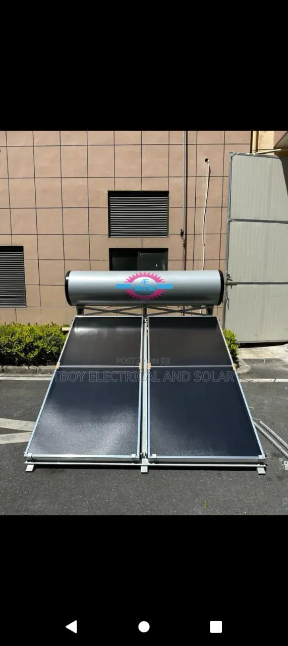 Solar Water Heater With Flat Plate Panels