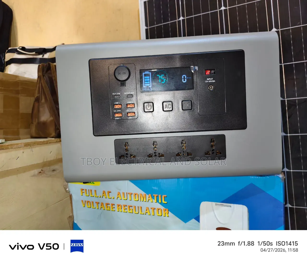 Jordy Ele Solar Generator