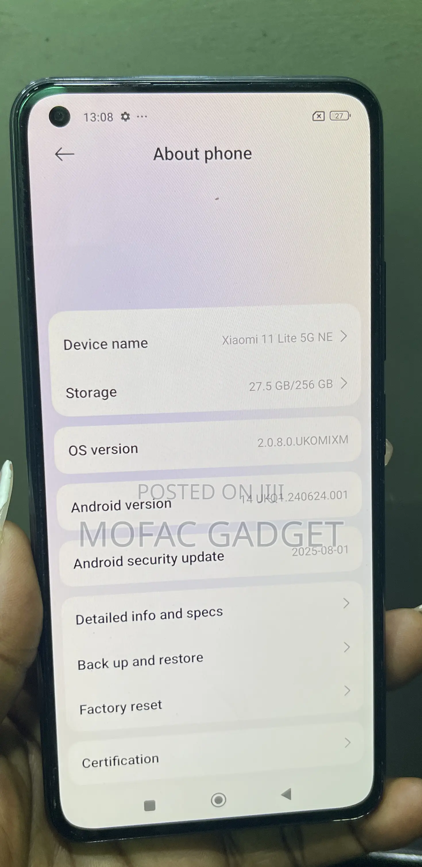 Xiaomi 11 Lite 5G NE 256 GB Blue