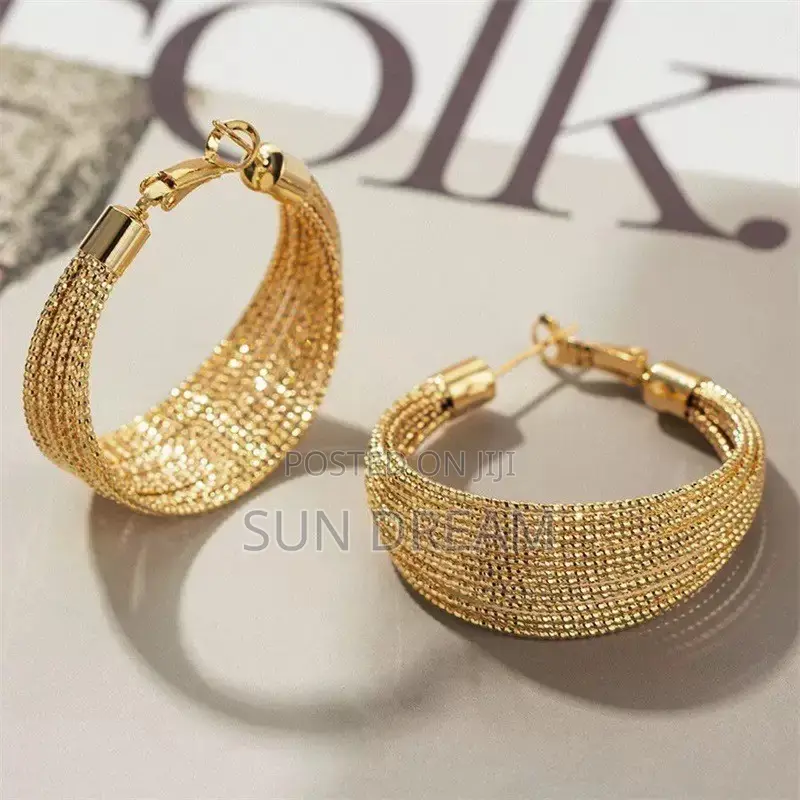 Lady Stainless Steel Earring Golden Earrings Women Gift