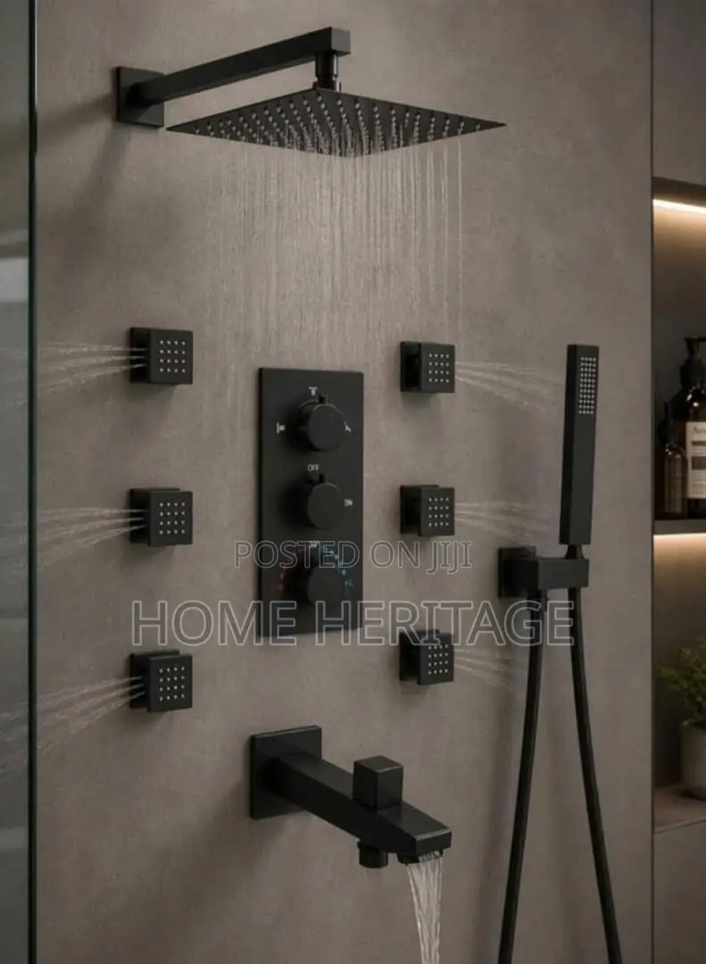 Black Concealed Shower Set – Complete Luxury Bathroom System