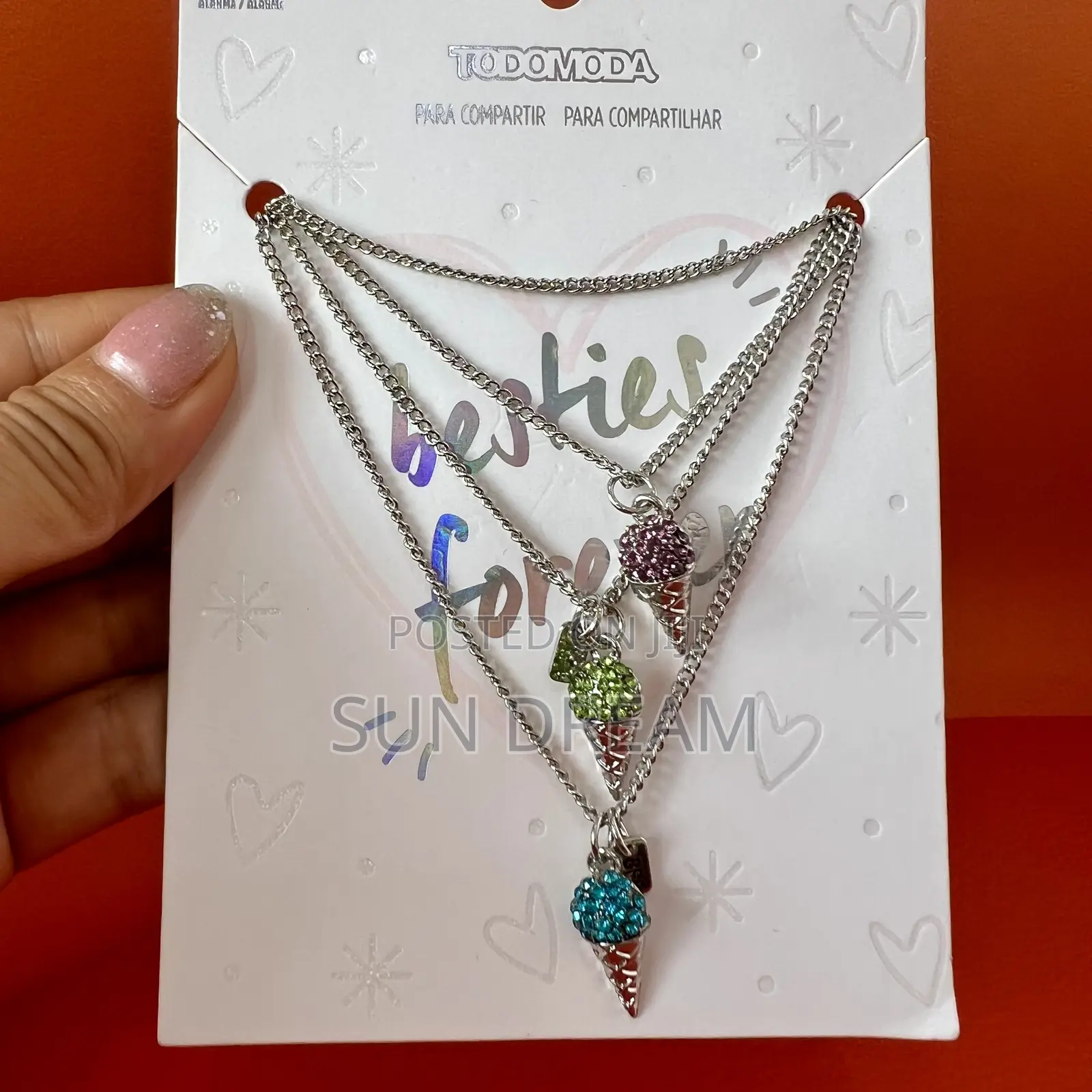 Necklace Ice Cream Kids Necklace Lady Necklaces