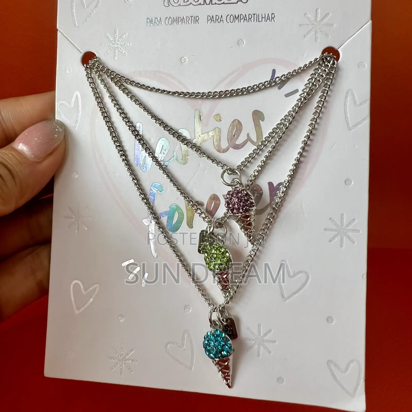 Necklace Ice Cream Kids Necklace Lady Necklaces