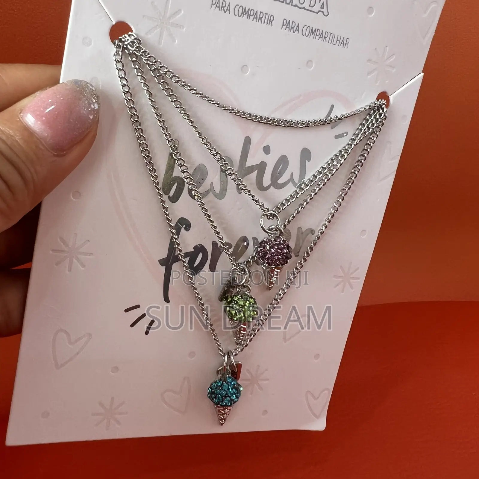 Necklace Ice Cream Kids Necklace Lady Necklaces