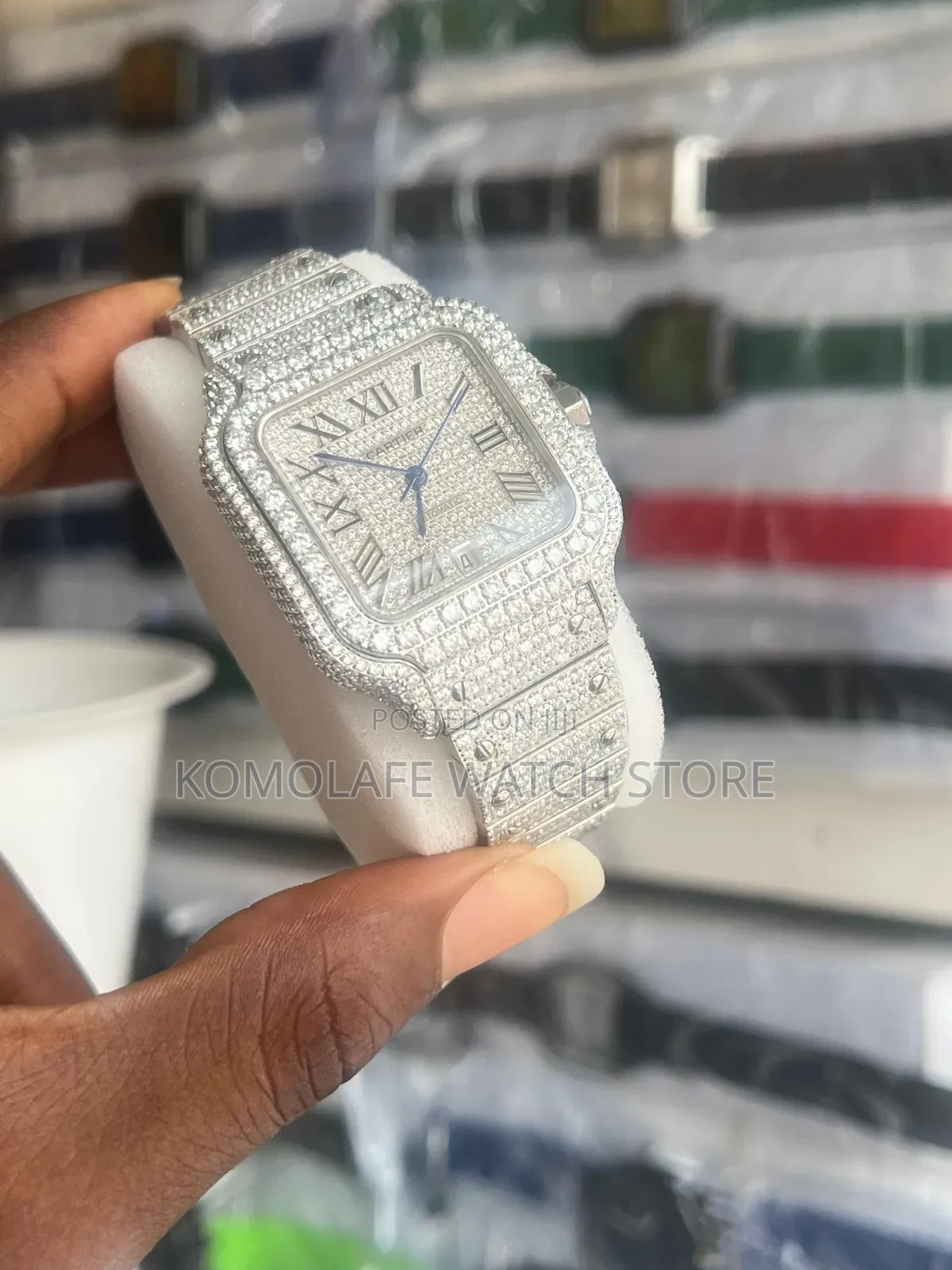 Cartier Automatic Full Moissanite Stone