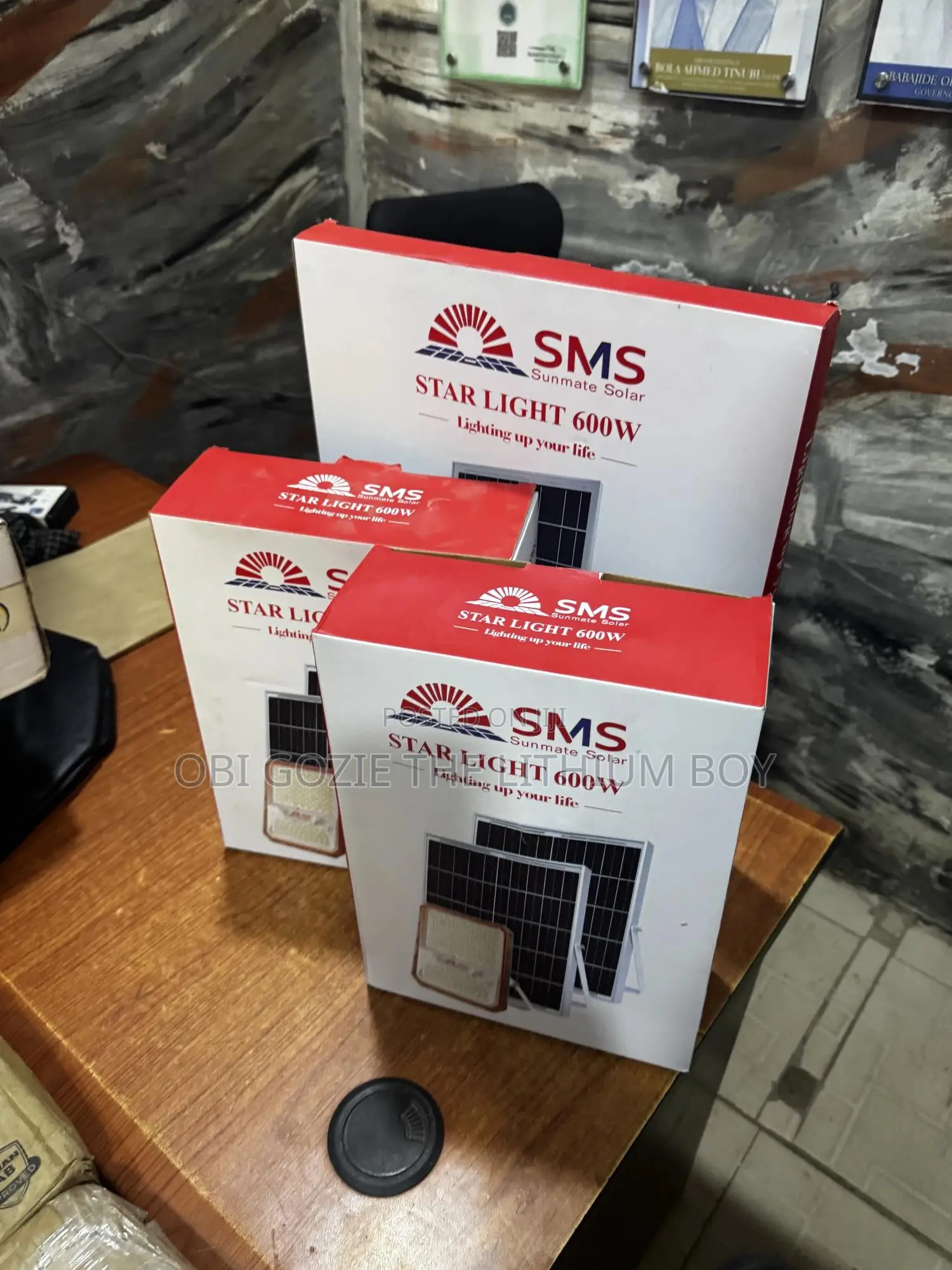 600w SMS Solar Flood Light in Abuja Jabi