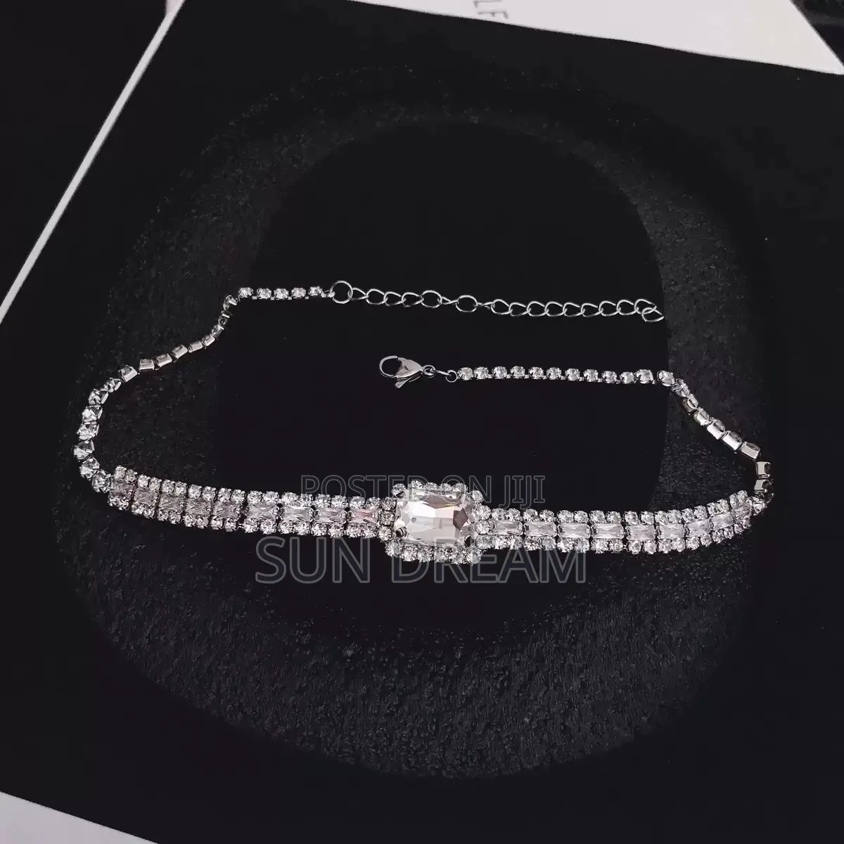 Silver Diamond Necklace Shine Necklace Lady Choker