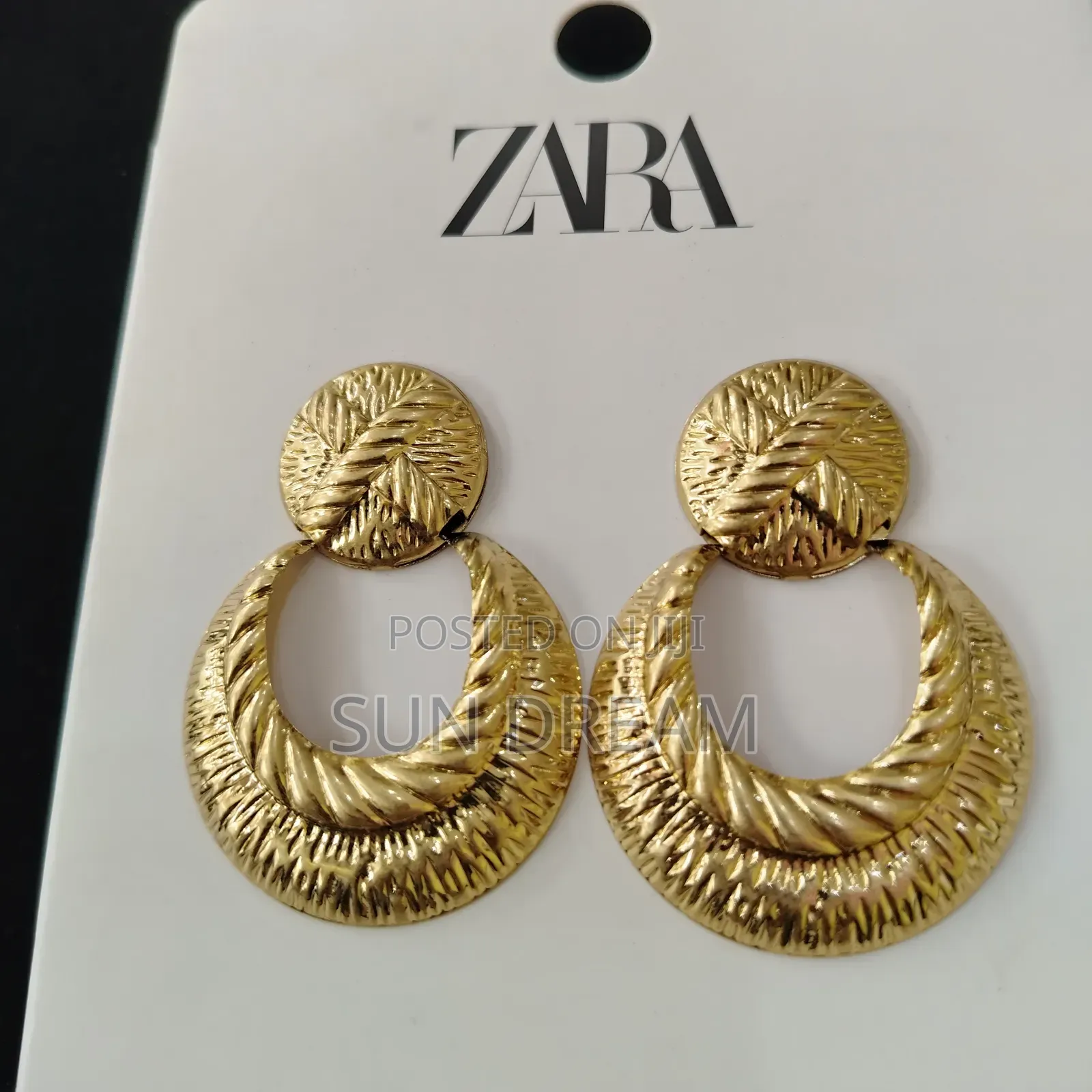 Zara Earrings Vintage Style Golden Earrings Lady Gift