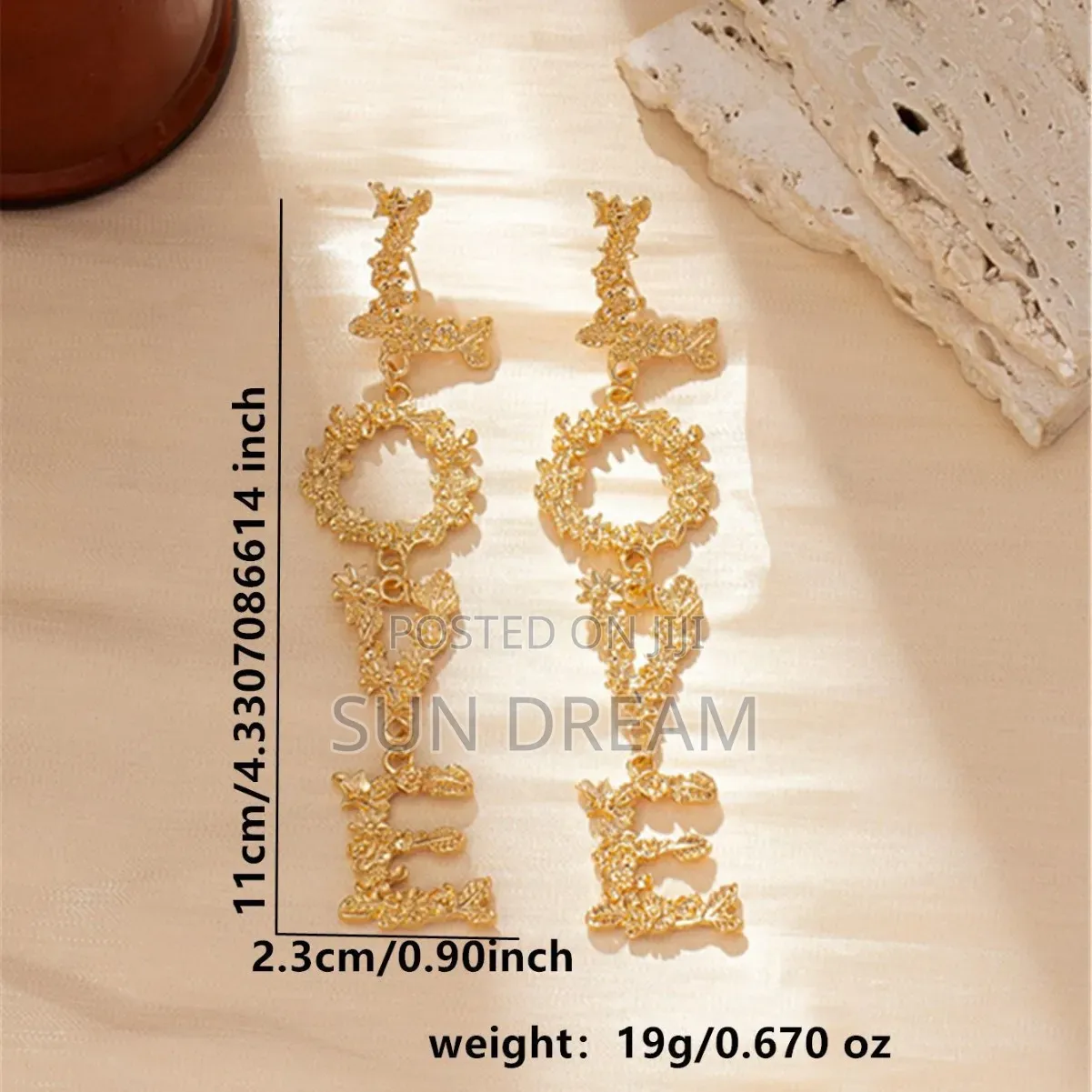 Trendy Earrings Americas Style Love Letter Earrings Women Gift