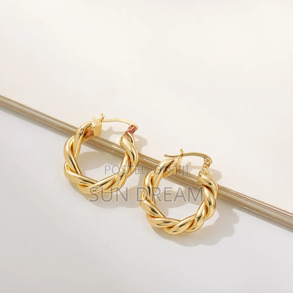 Fashionable Earrings for Women Twisting Earrings Stainless Steel