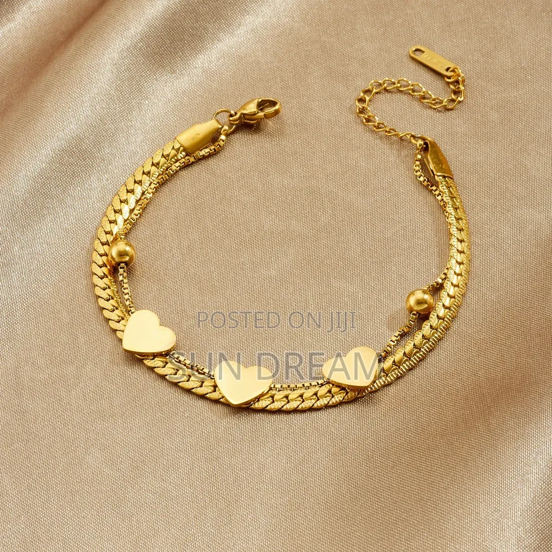 Stainless Steel Bracelet Women Heart Bracelets Lady Gift