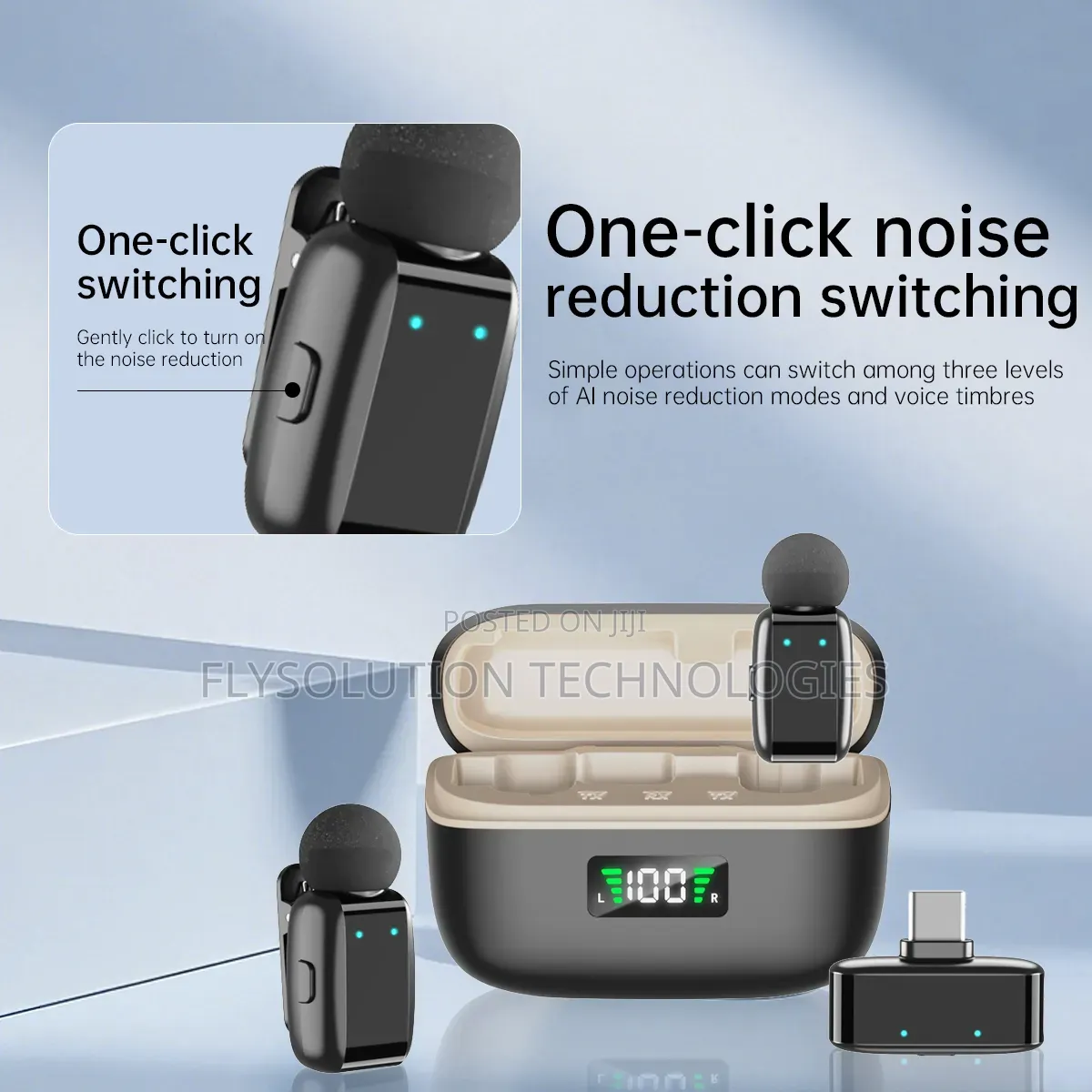 Dual Wireless Mic Sx35 Mini Charging Case Lavalier Microphone