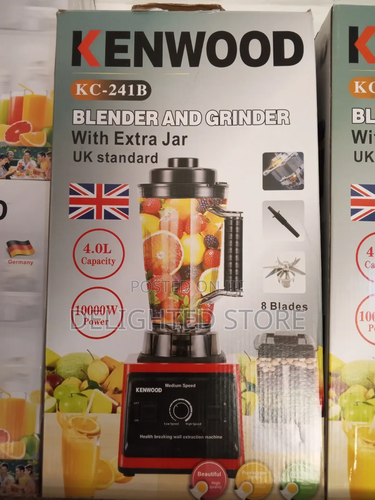 Kenwood Top Quality 10000w 4l Double Cup Pure Copper Blender Grinder