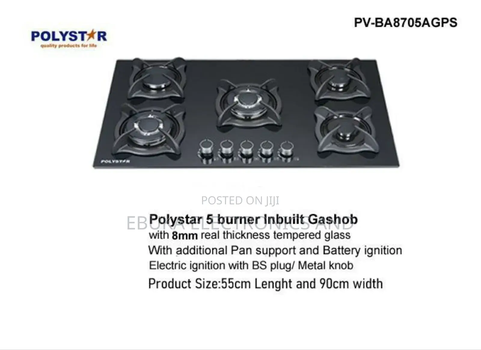 5-Burner Polystar Built-in Cabinet Cooker (Pv-Ba8705agps)Id Available
