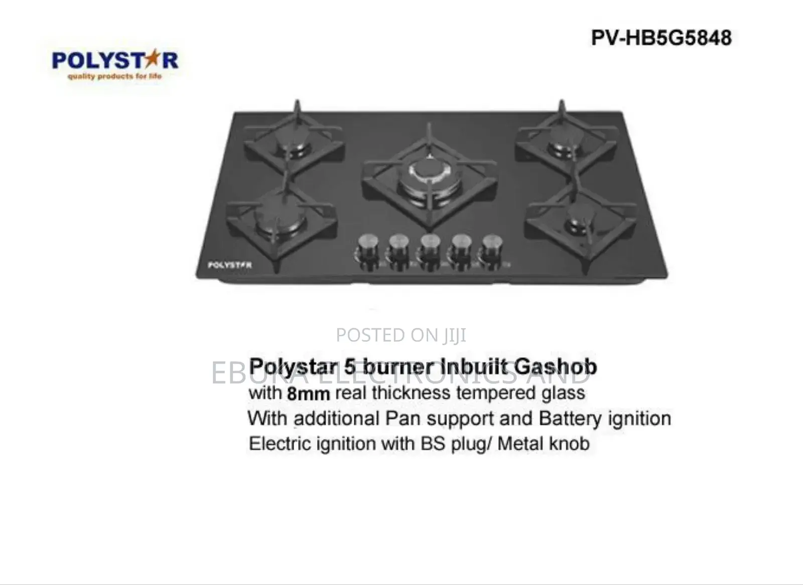 5-Burner Polystar Built-in Cabinet Cooker (Pv-Ba8705agps)Id Available