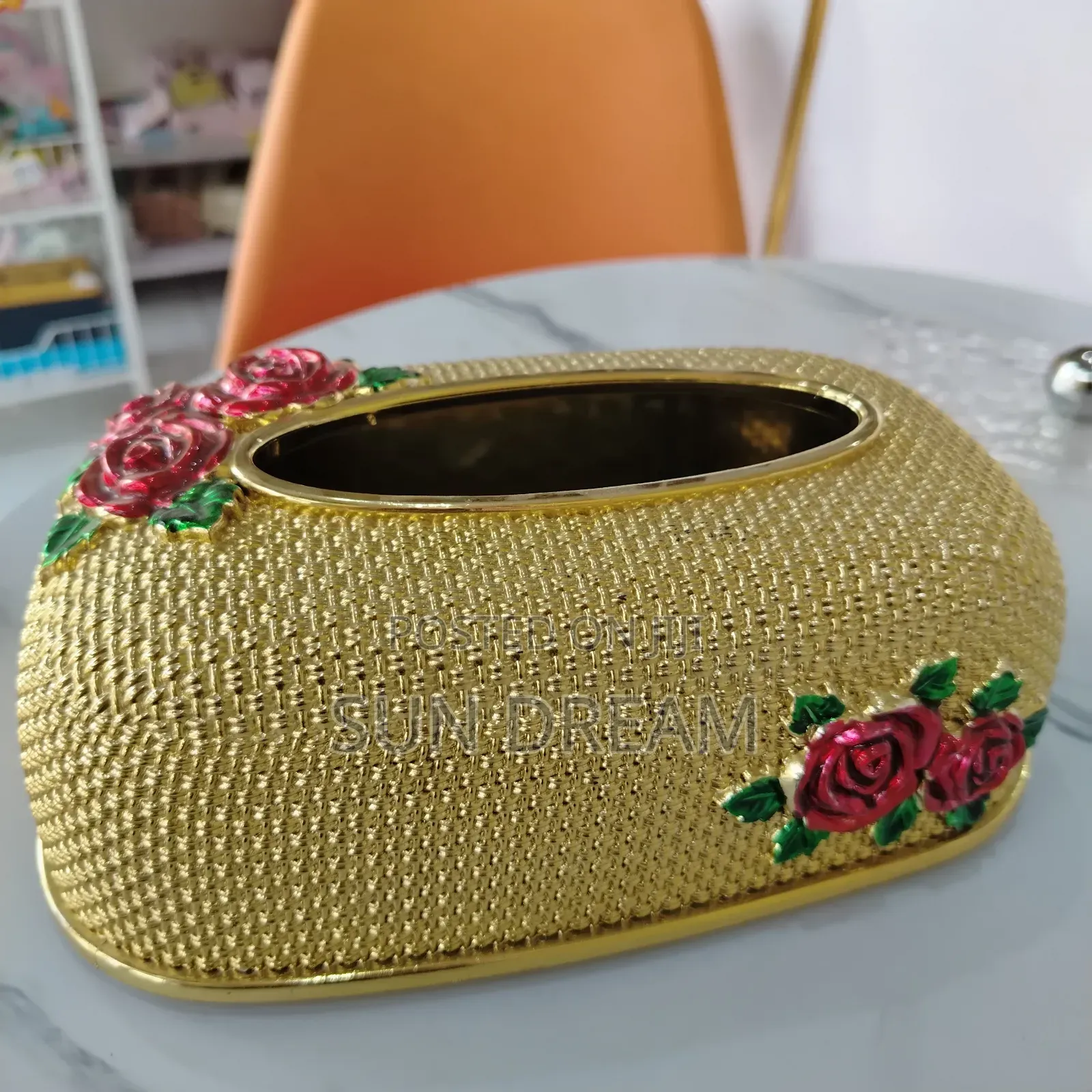 Golden Box Tissue Box