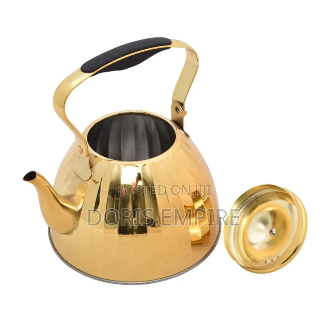 Luxury Stainless Steel Gold Whistling Kettle