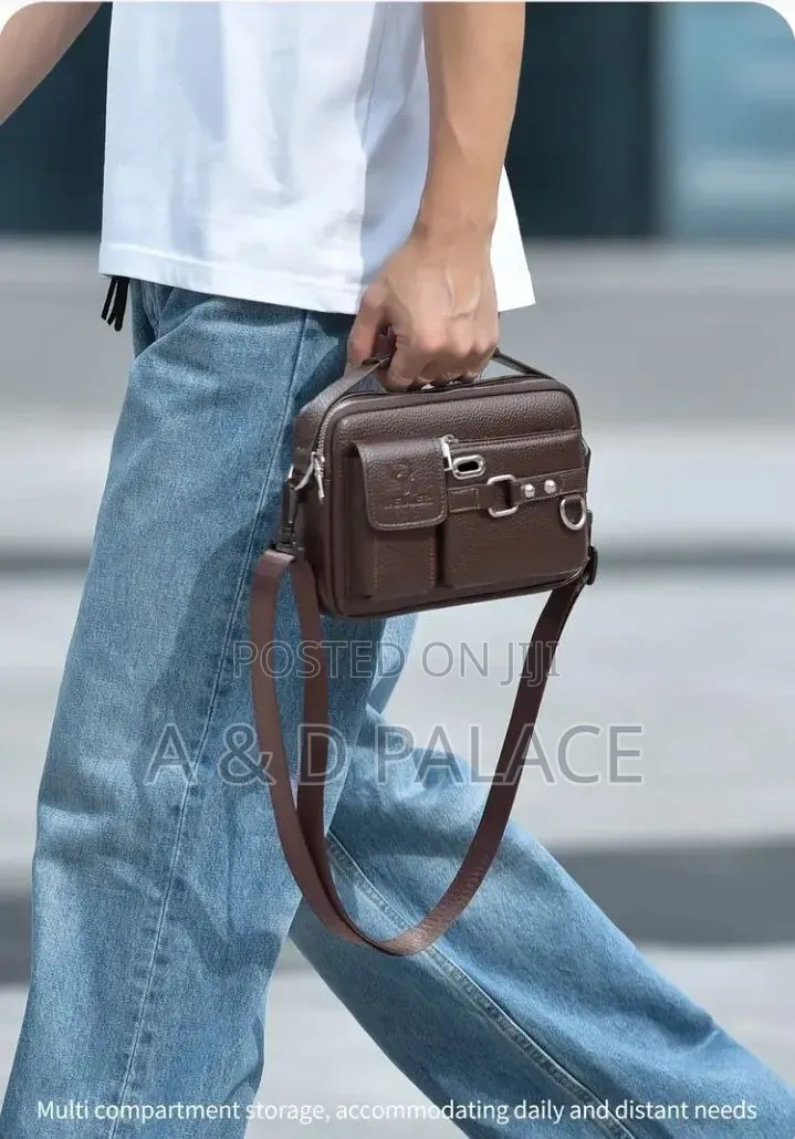 Weixier Multi- Compartment Forever More Genuine Leather Men Bag