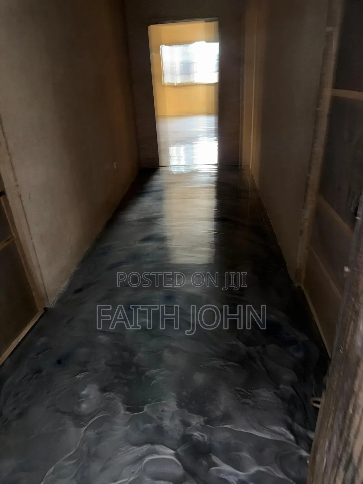 Mix Blue Reflector Metallic Epoxy Flooring