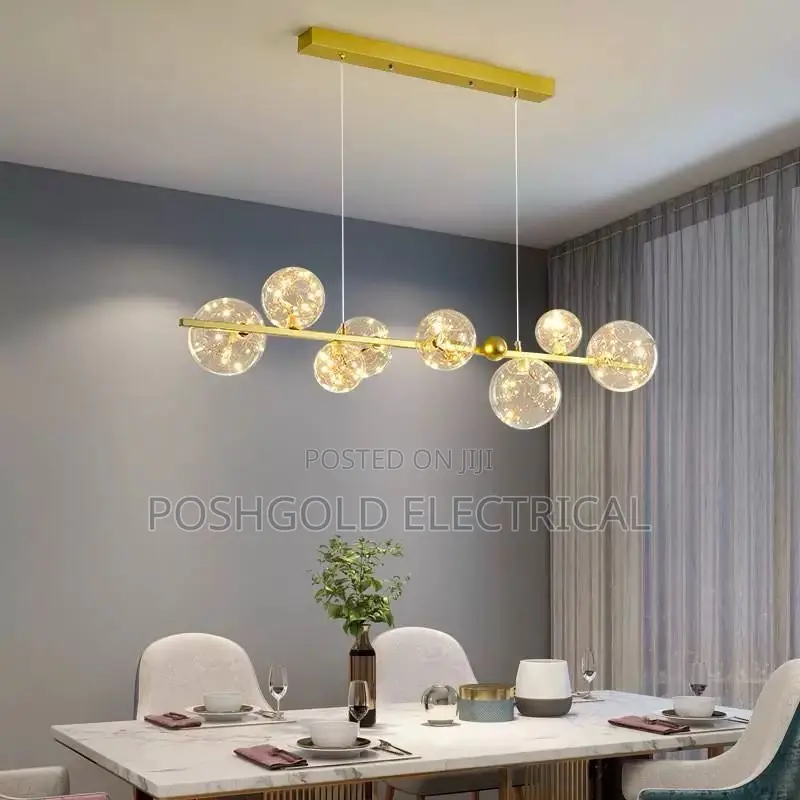 Gold Branch Starry Globe Chandelier