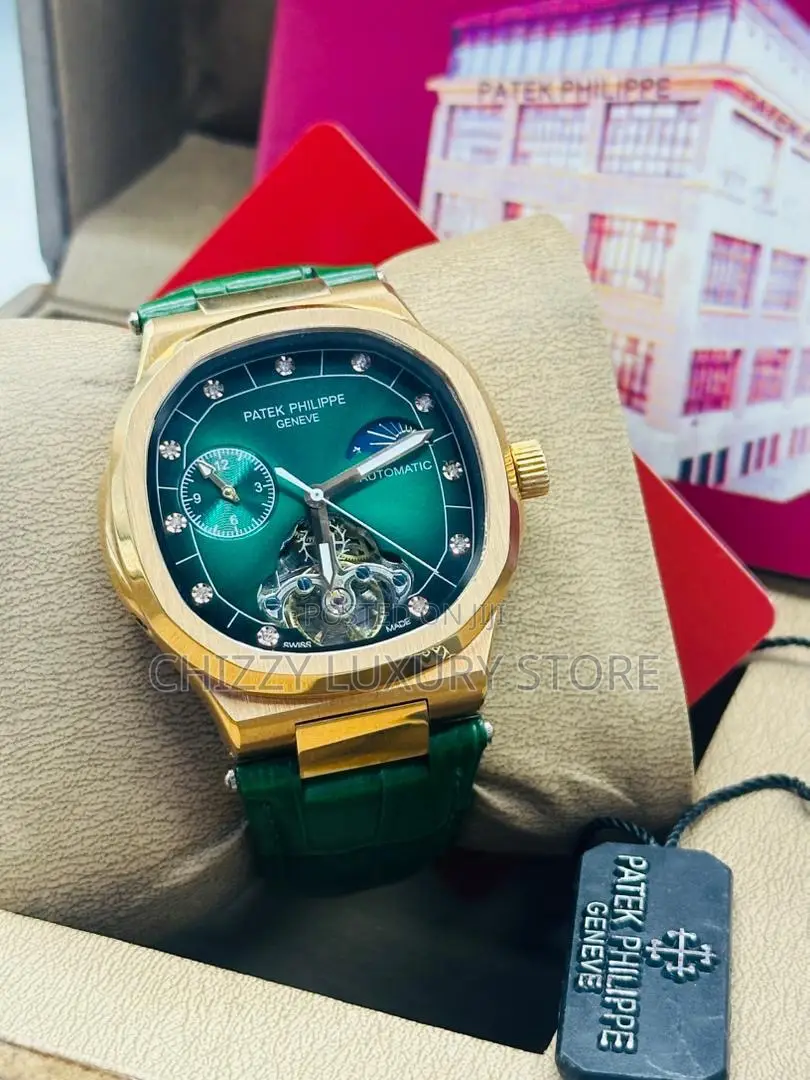 Patek Philippe Quality Luxury Leather Automatic Engine Wristwatch