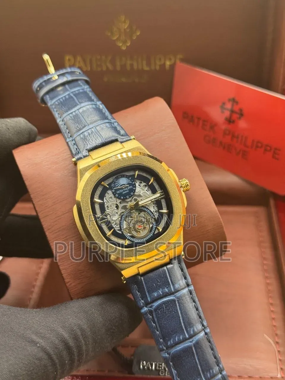 Patek Philippe Unisex Leather Wristwatches