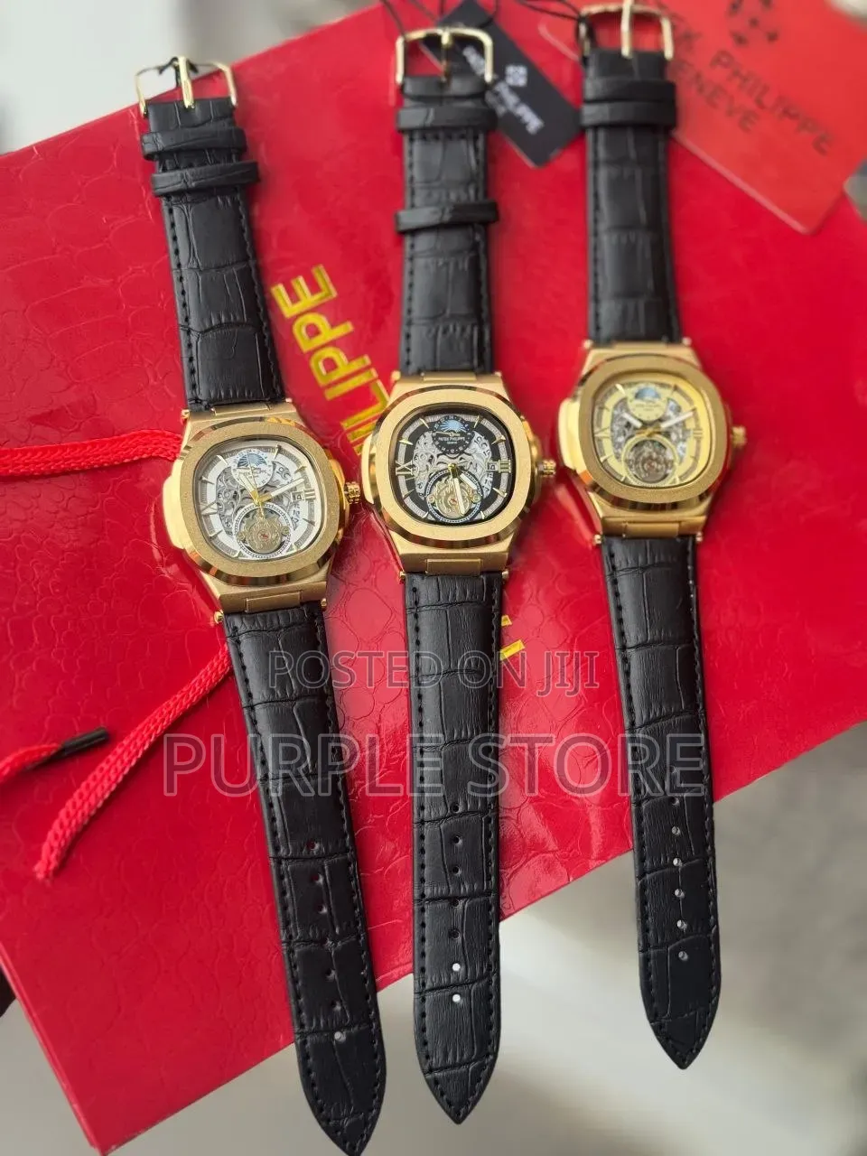 Patek Philippe Unisex Leather Wristwatches