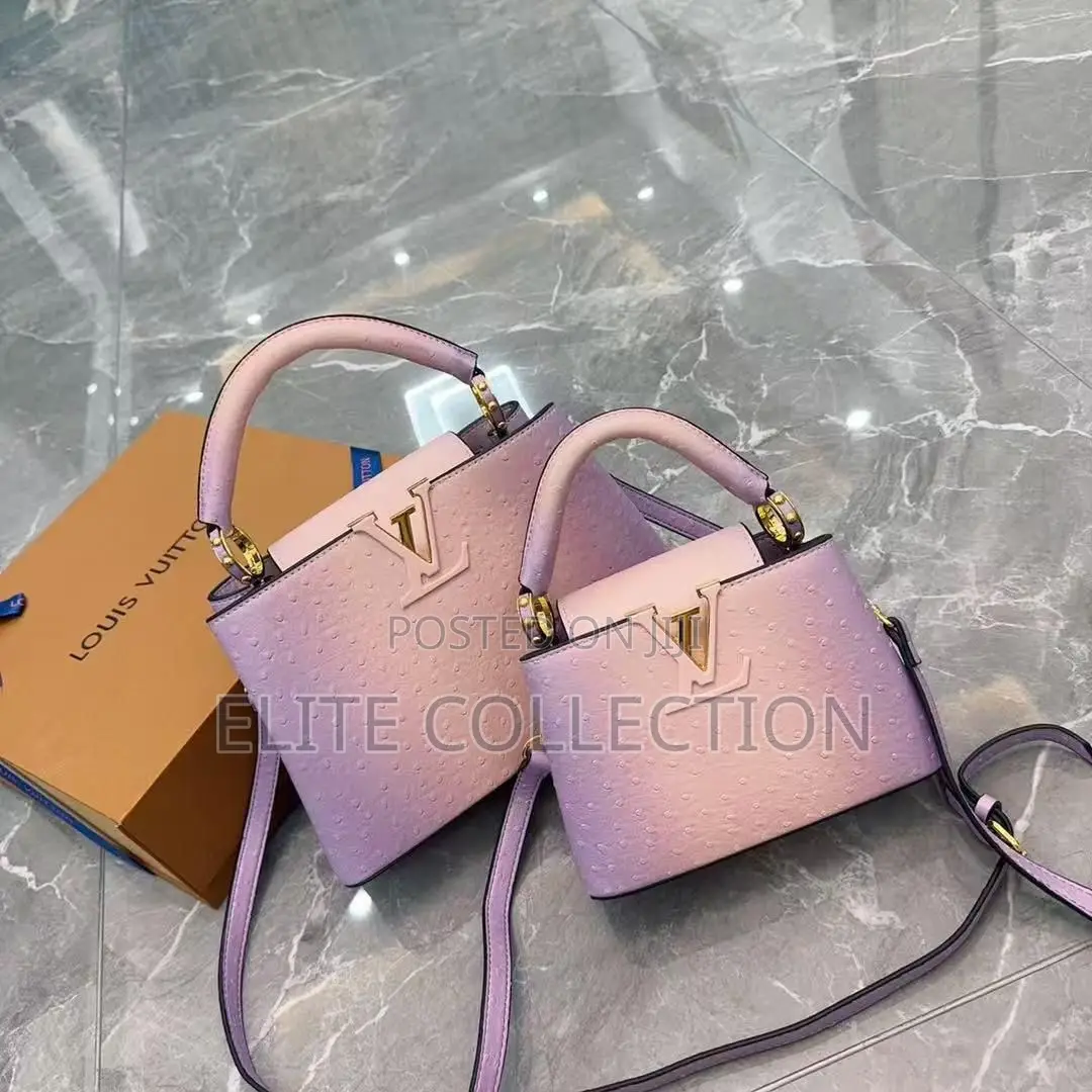 Louis Vuitton 2tone Capucines Textured Bag Comes With Longer Handle
