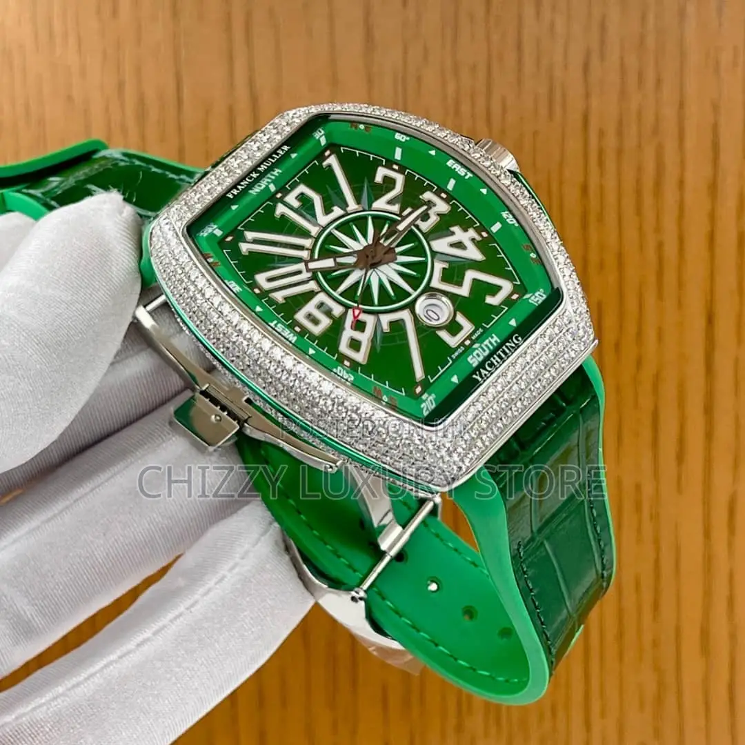 Franck Muller Quality Luxury Men Genuine Leather Wristwatch