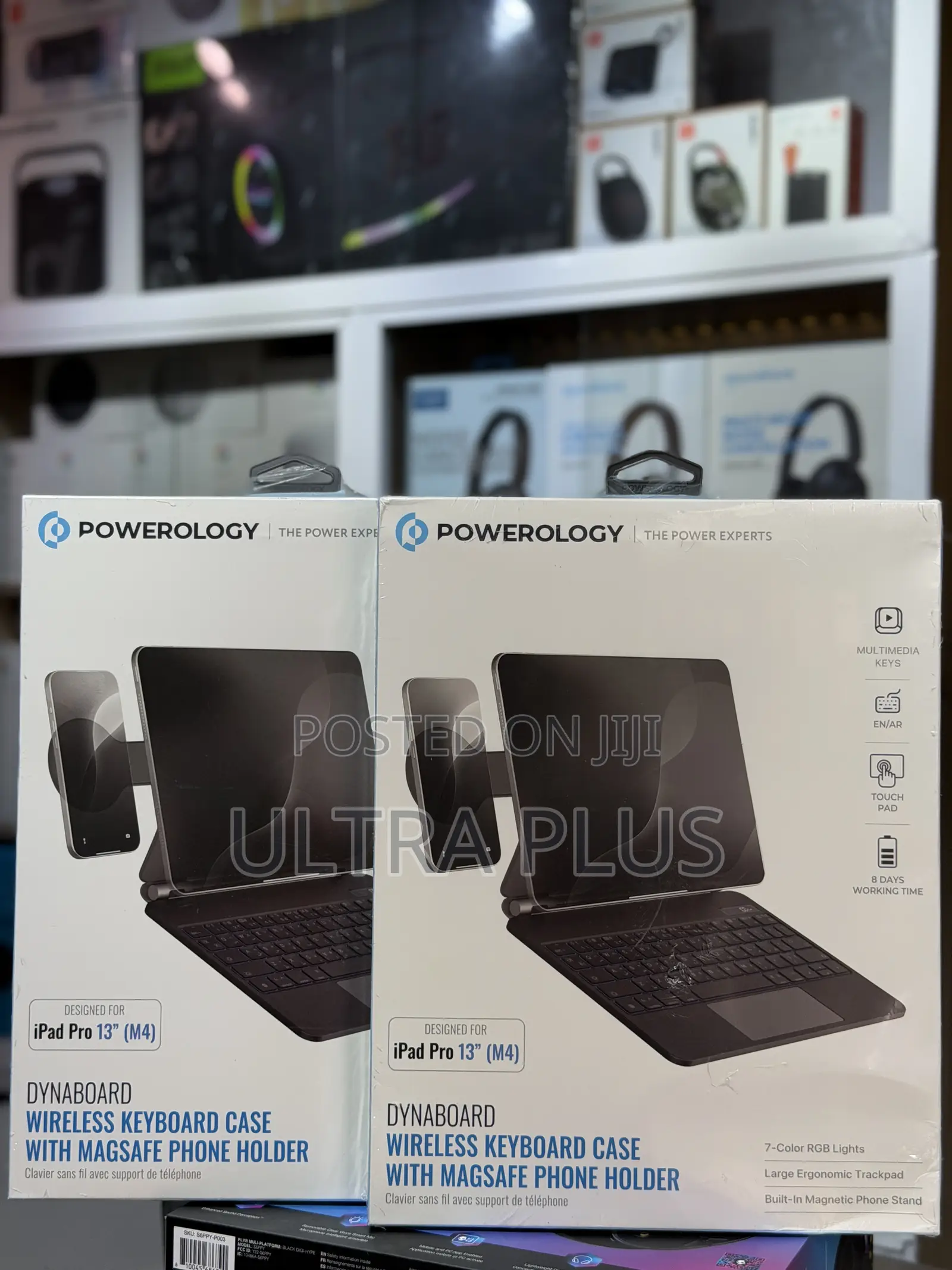 Powerology RGB Keyboard Case With Magsafe Phone Holder for iPad 13" M4